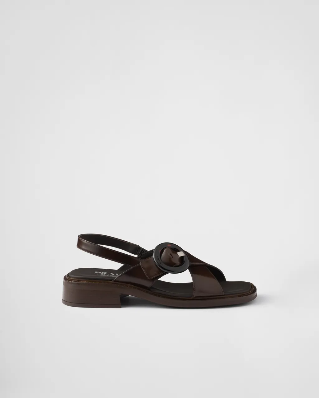 Brushed Leather Sandals With Buckle