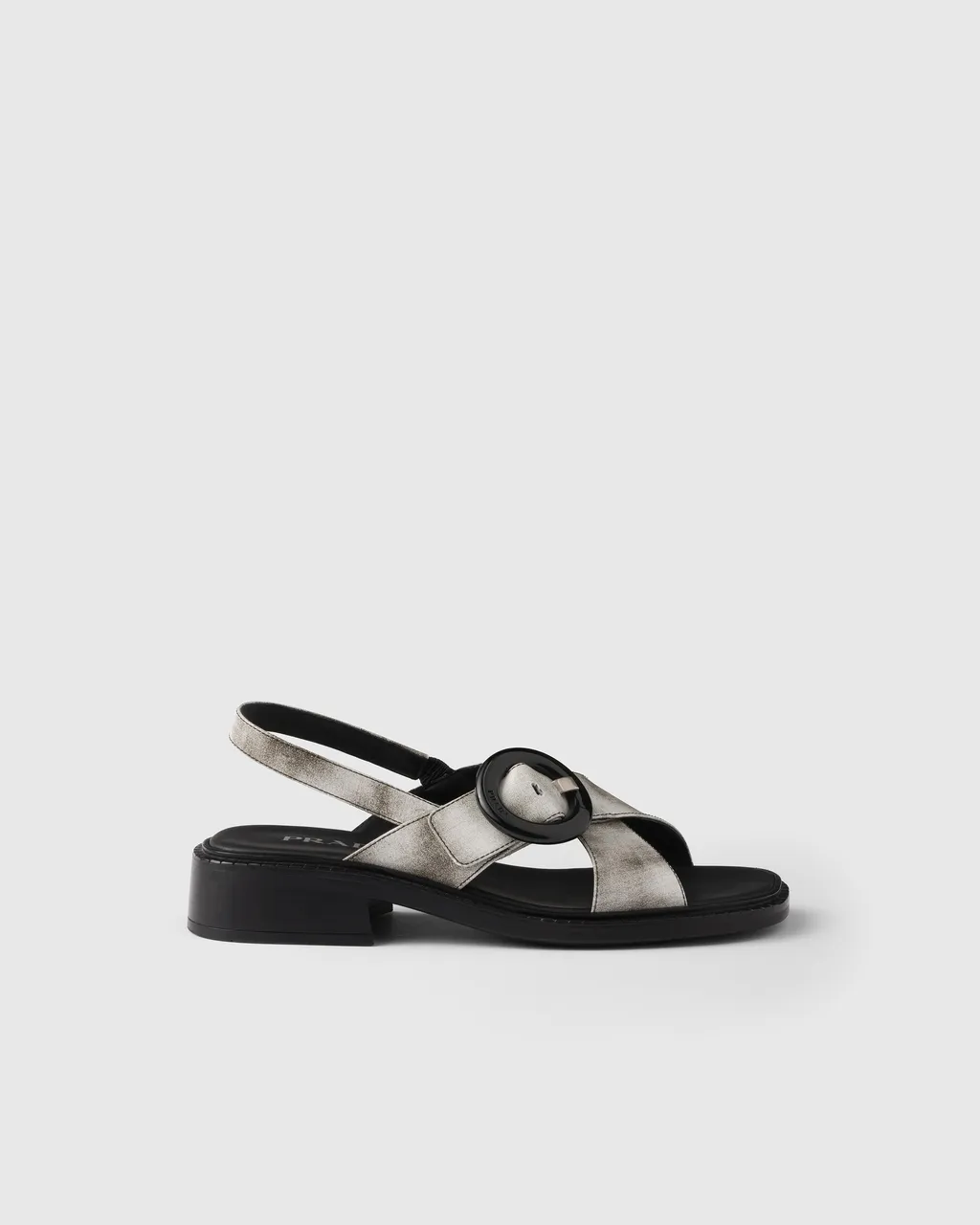 Brushed Leather Sandals With Buckle