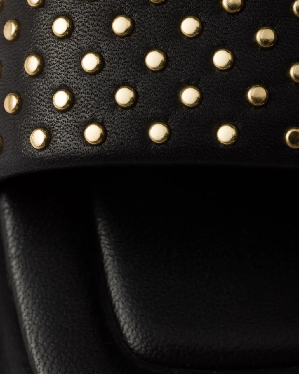 Nappa Leather Slides With Studs