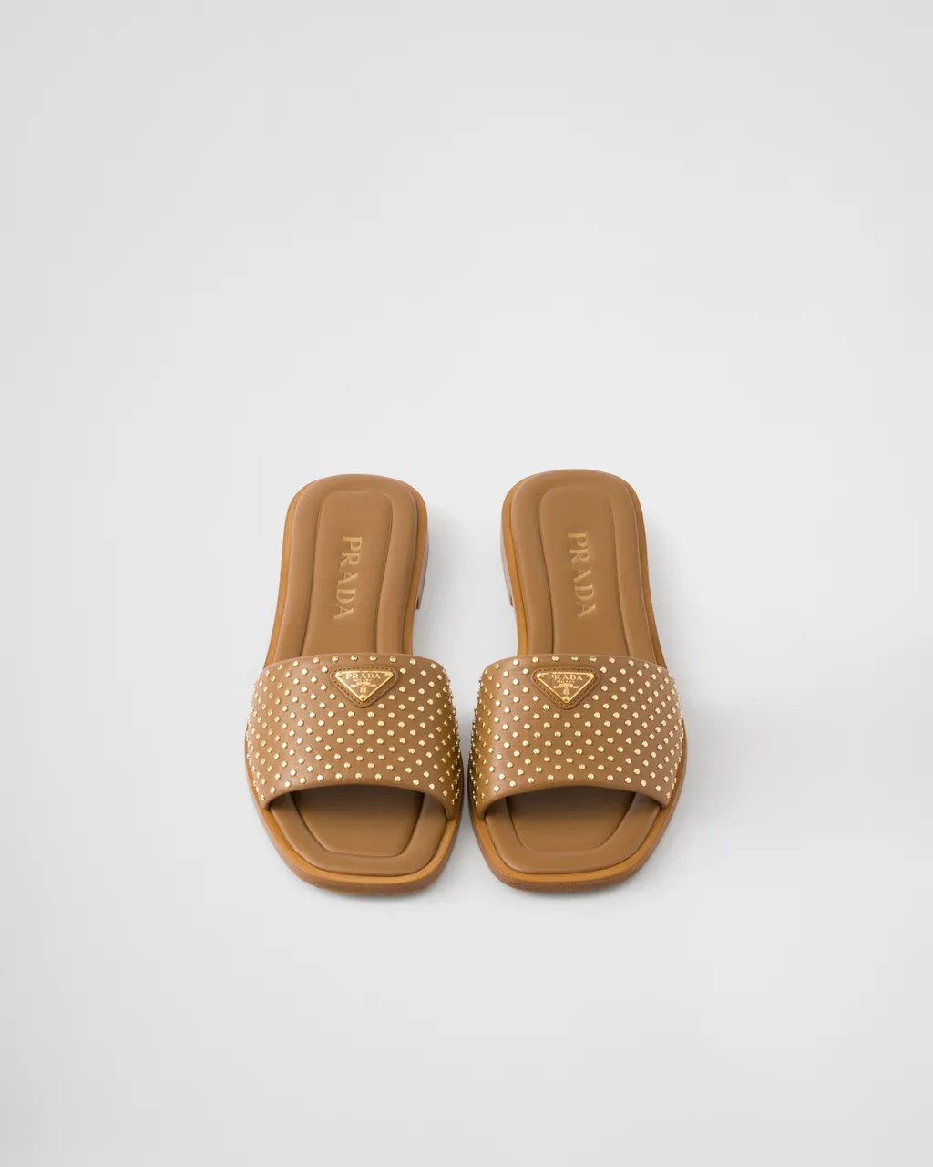Nappa Leather Slides With Studs
