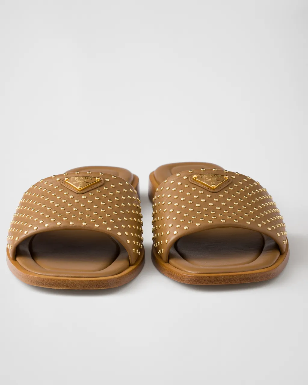 Nappa Leather Slides With Studs