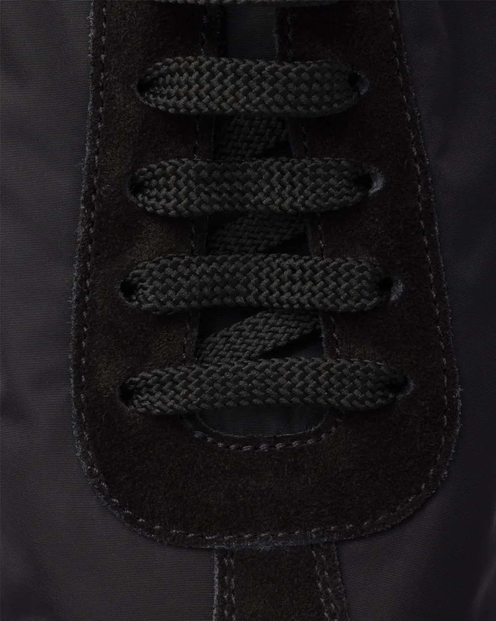 Collapse Re-Nylon And Suede Sneakers With Metal Toecap