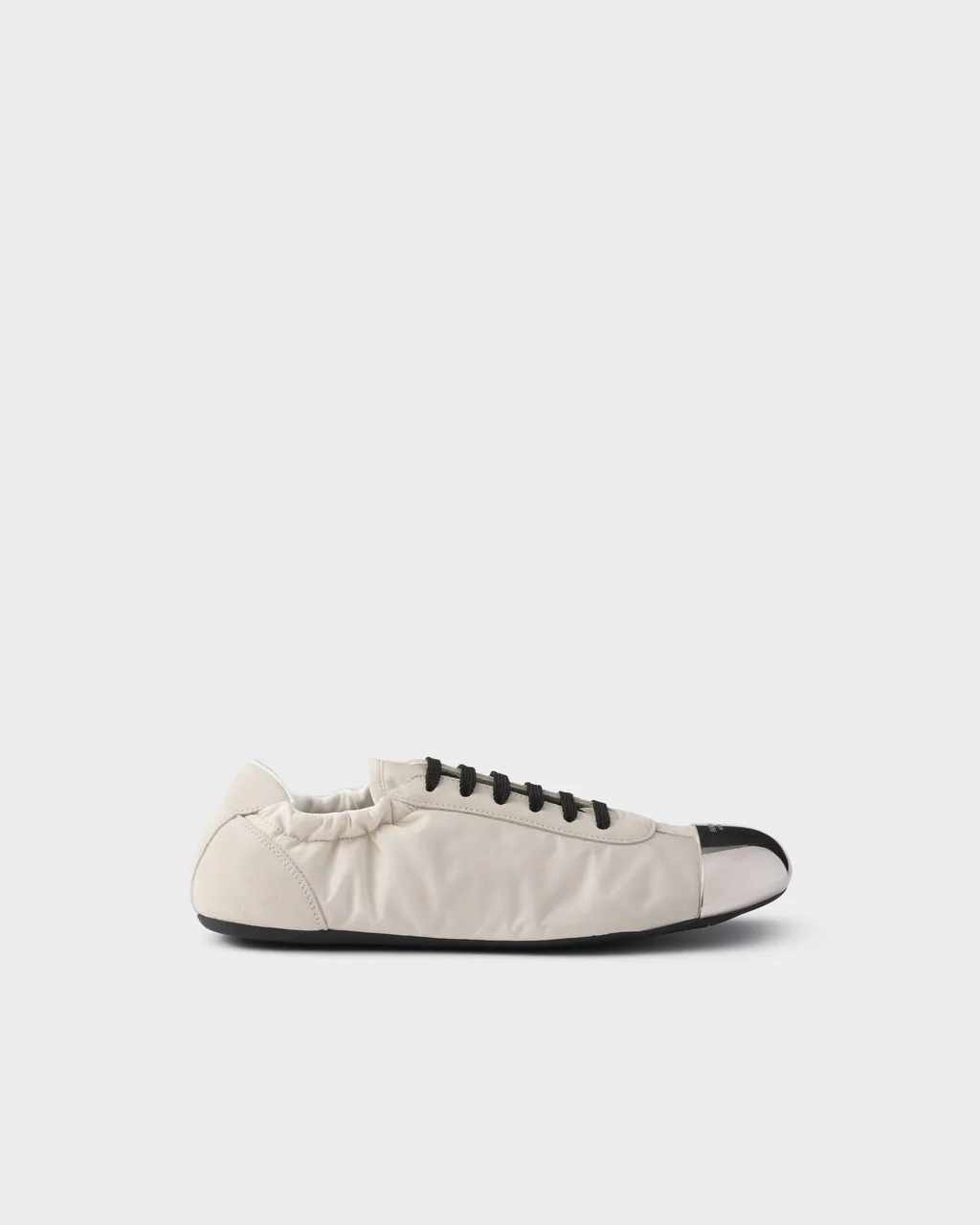 Collapse Re-Nylon And Suede Sneakers With Metal Toecap