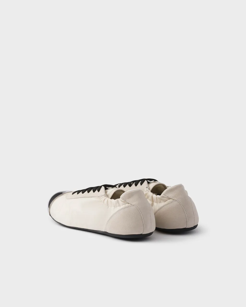 Collapse Re-Nylon And Suede Sneakers With Metal Toecap