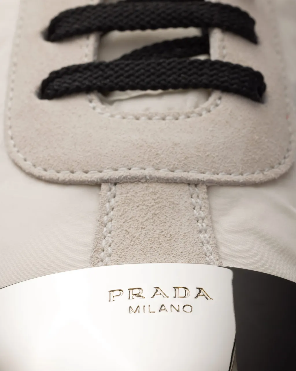 Collapse Re-Nylon And Suede Sneakers With Metal Toecap