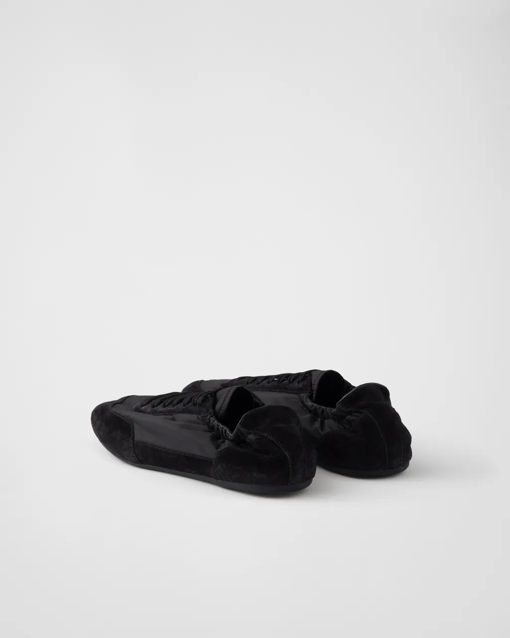 Collapse Re-Nylon And Suede Sneakers