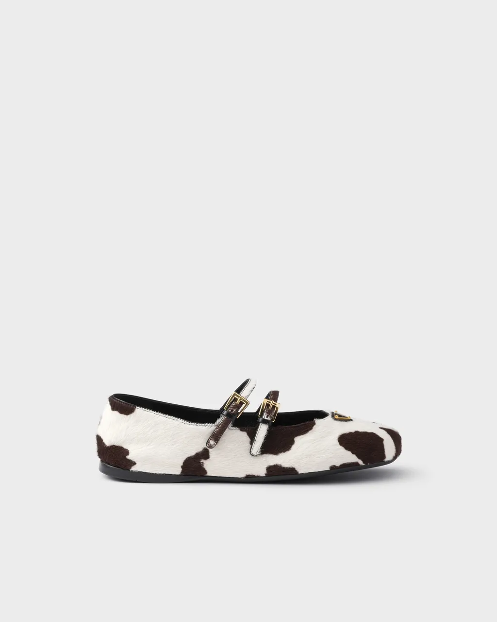 Printed Leather Ballerinas