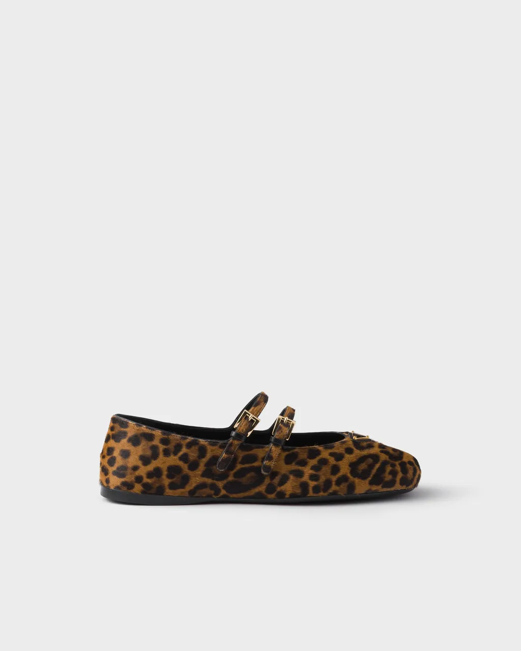 Printed Leather Ballerinas