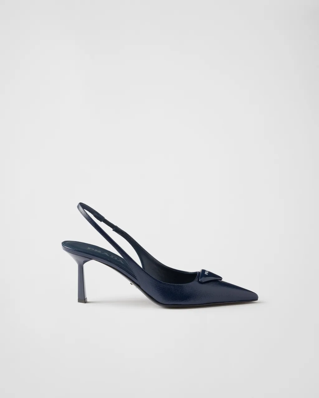 Saffiano Patent Leather Slingback Pumps