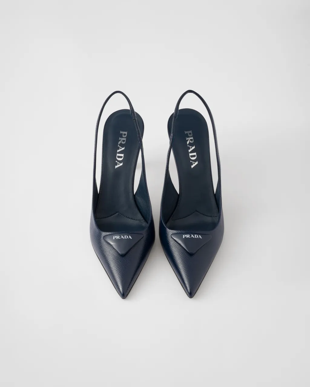 Saffiano Patent Leather Slingback Pumps