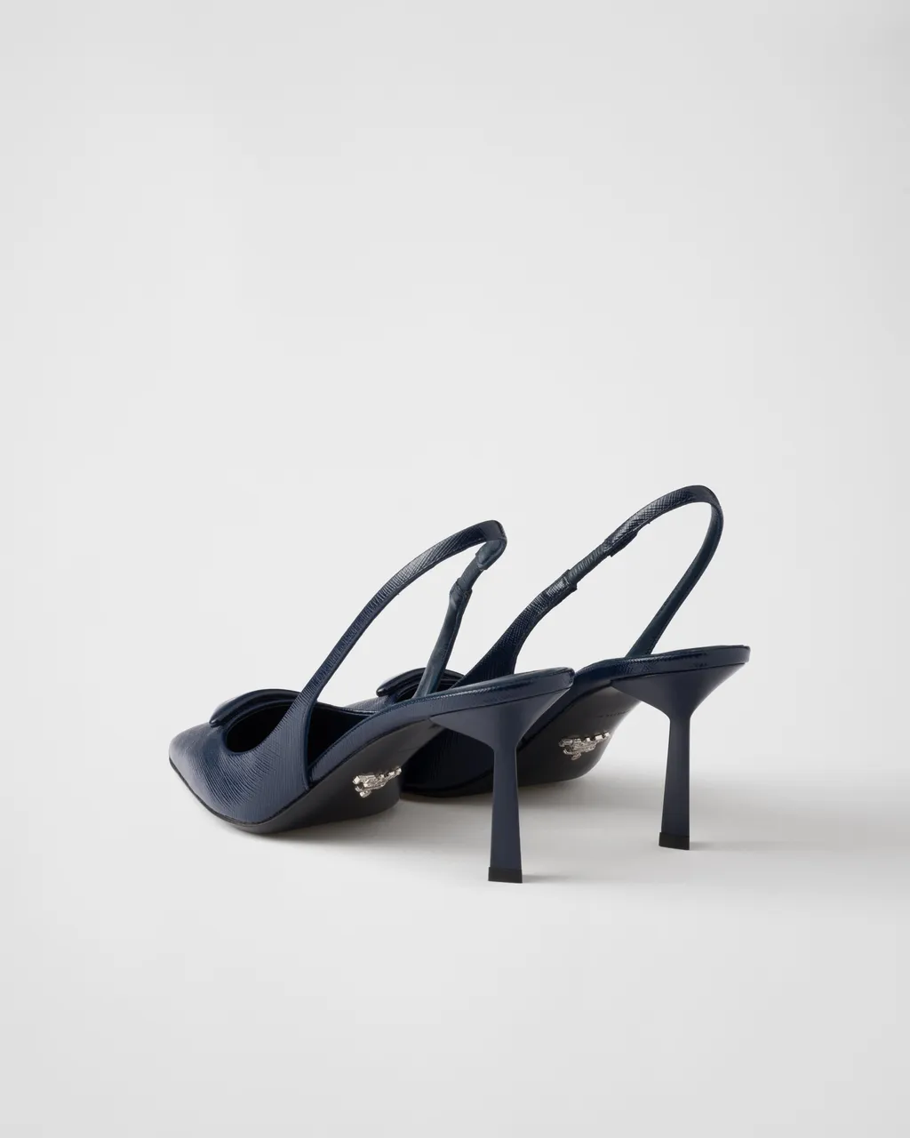 Saffiano Patent Leather Slingback Pumps
