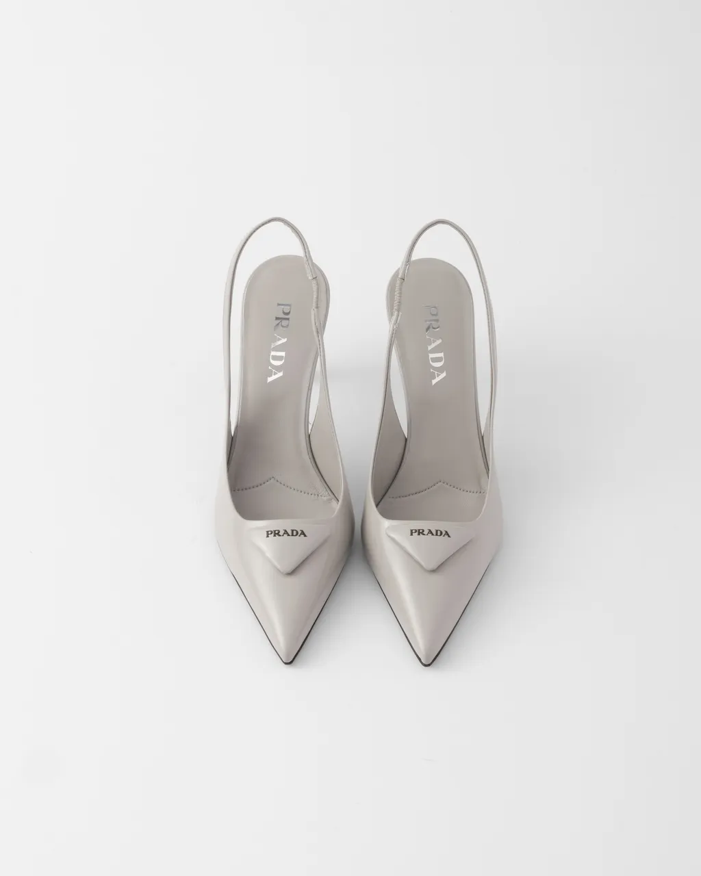 Brushed Leather Slingback Pumps