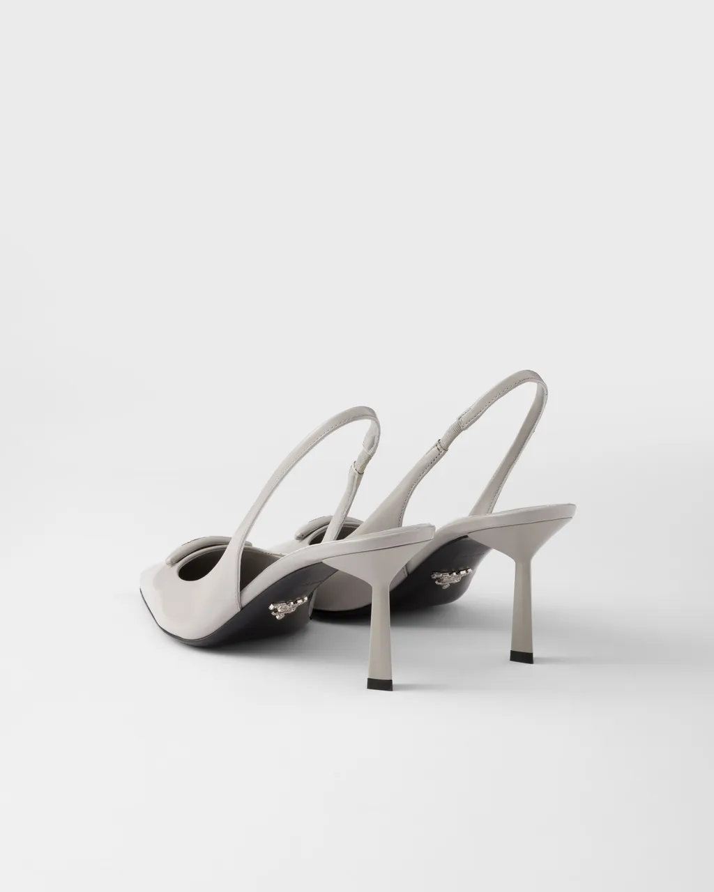 Brushed Leather Slingback Pumps