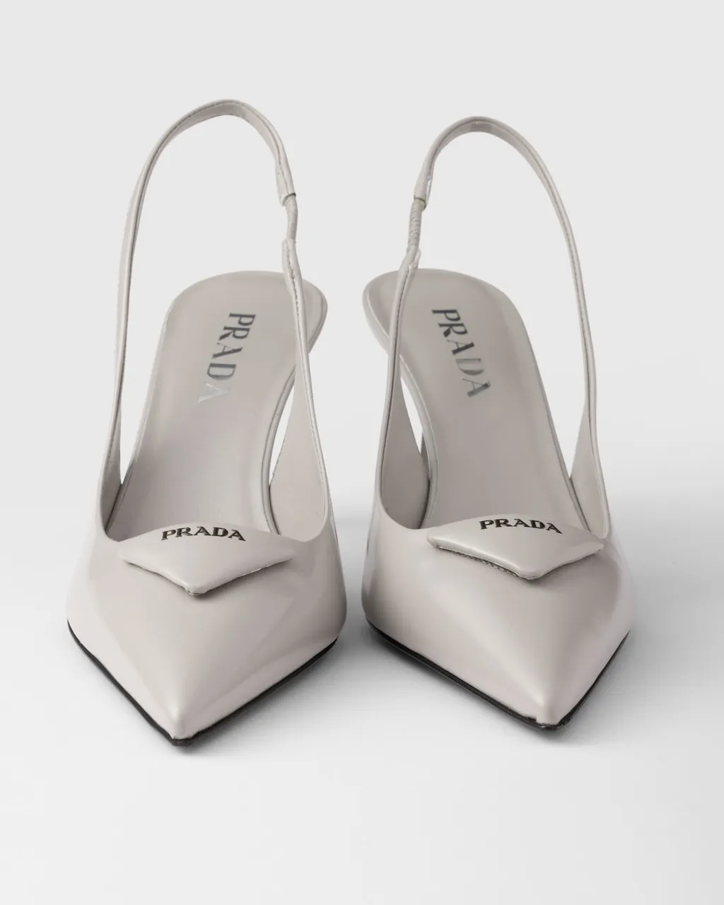 Brushed Leather Slingback Pumps