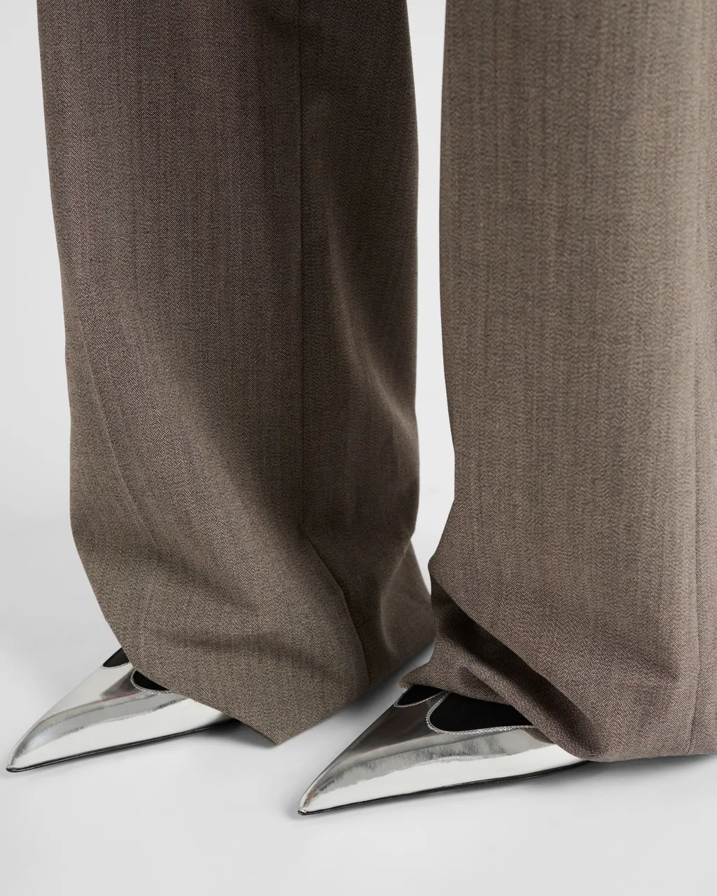 Satin And Metallic Leather Pumps