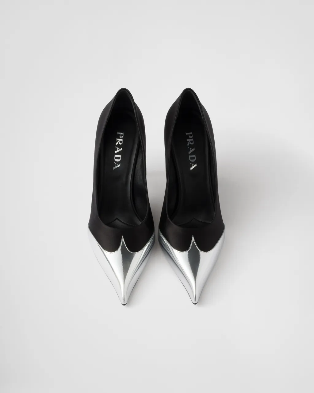 Satin And Metallic Leather Pumps