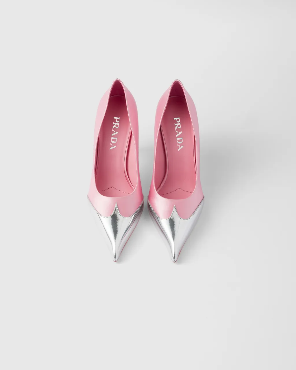 Satin And Metallic Leather Pumps