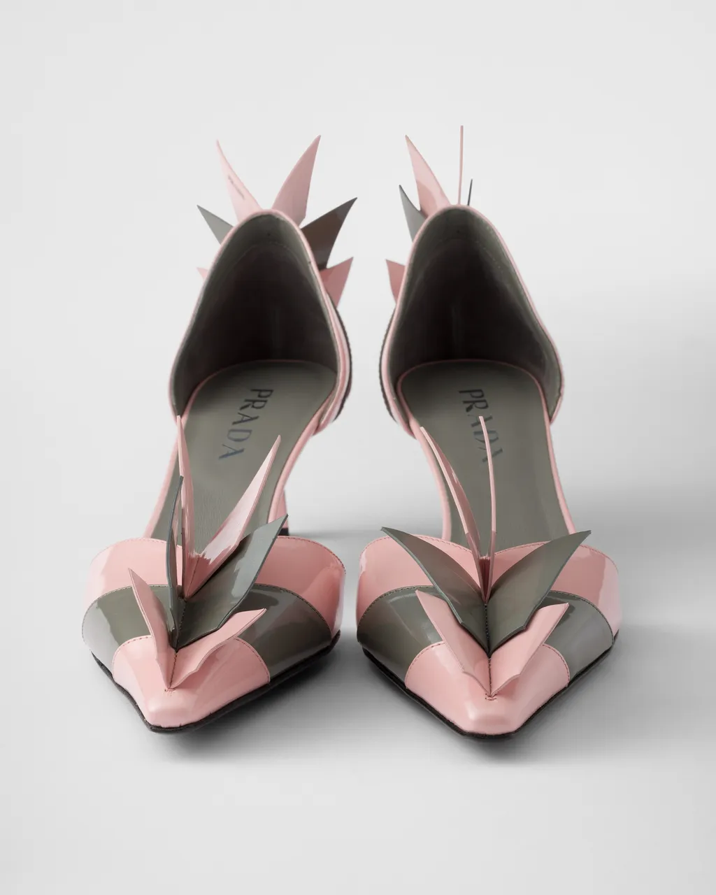 Two-Tone Patent Leather D'orsay Pumps