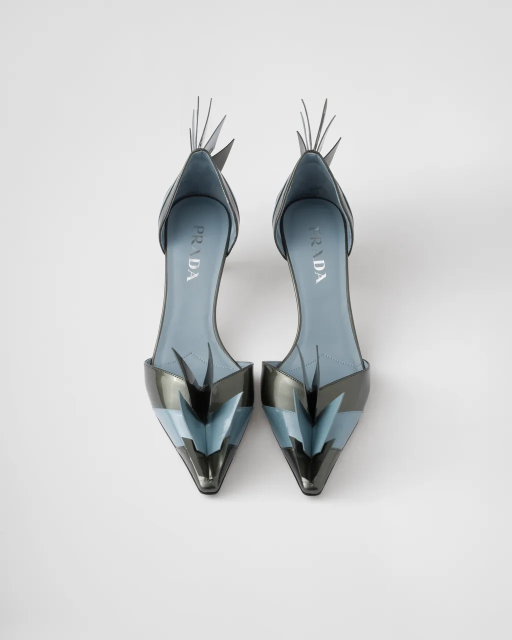 Two-Tone Patent Leather D'orsay Pumps