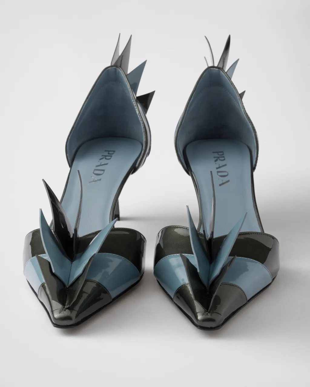 Two-Tone Patent Leather D'orsay Pumps