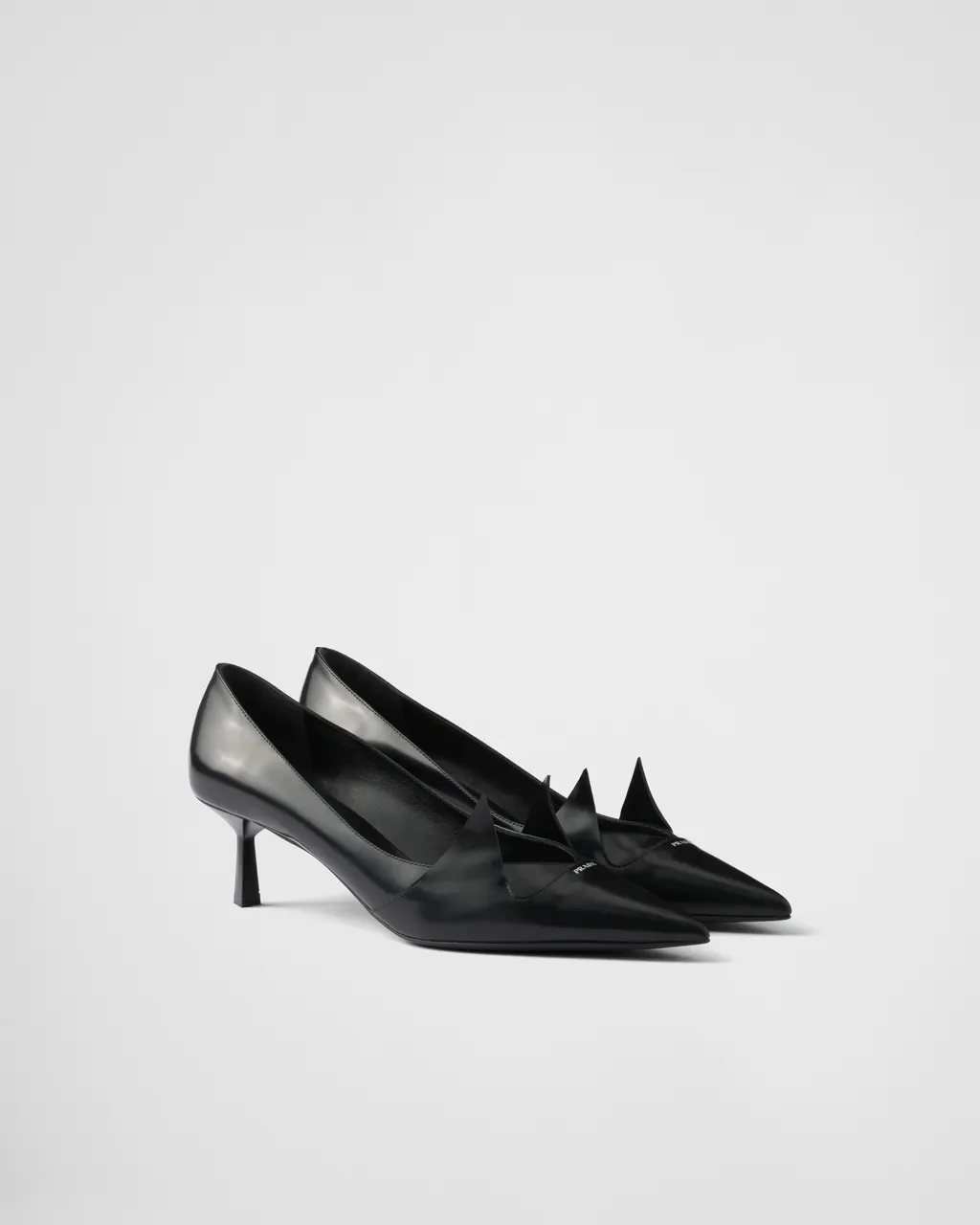 Two-Tone Brushed Leather Pumps