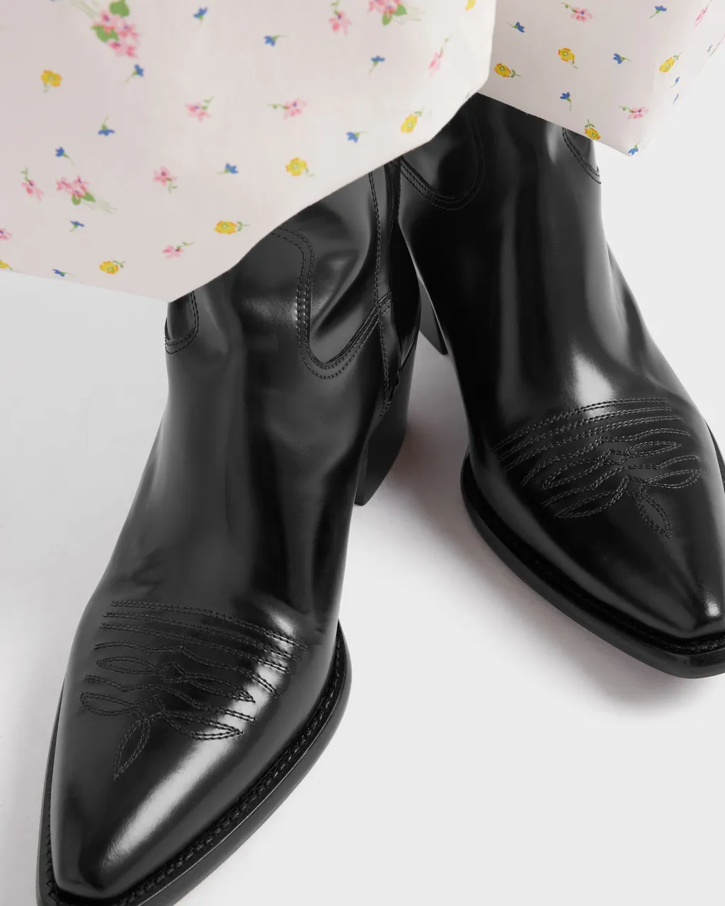 Brushed Leather Booties