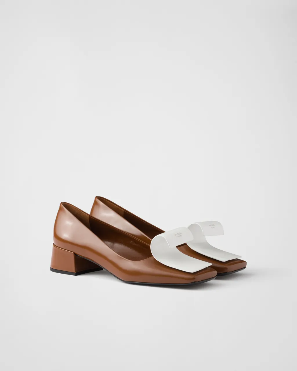 Two-Tone Brushed Leather Pumps