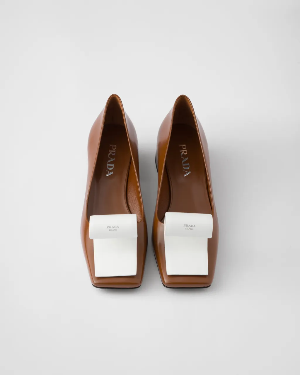 Two-Tone Brushed Leather Pumps