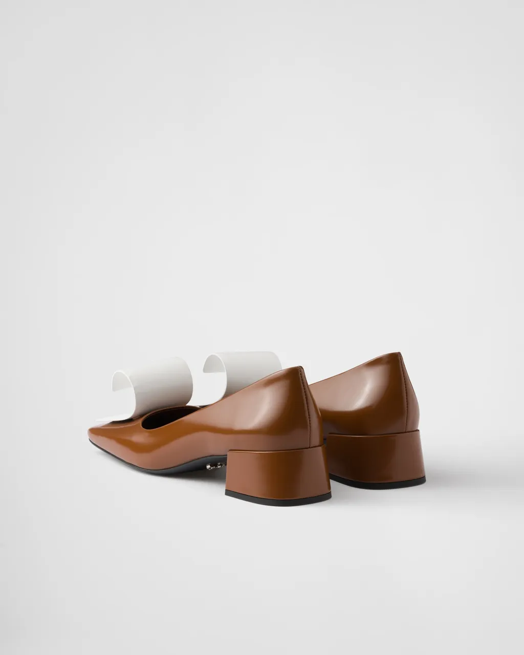 Two-Tone Brushed Leather Pumps