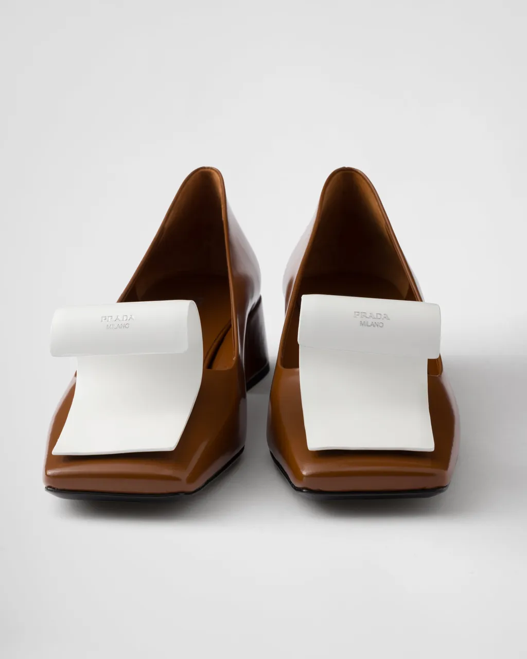 Two-Tone Brushed Leather Pumps