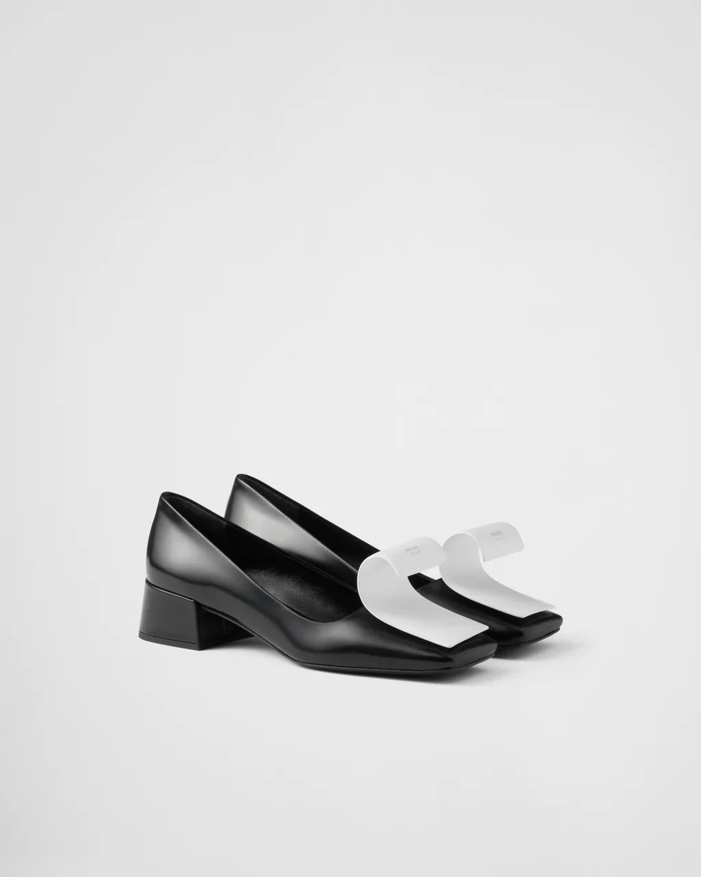 Two-Tone Brushed Leather Pumps