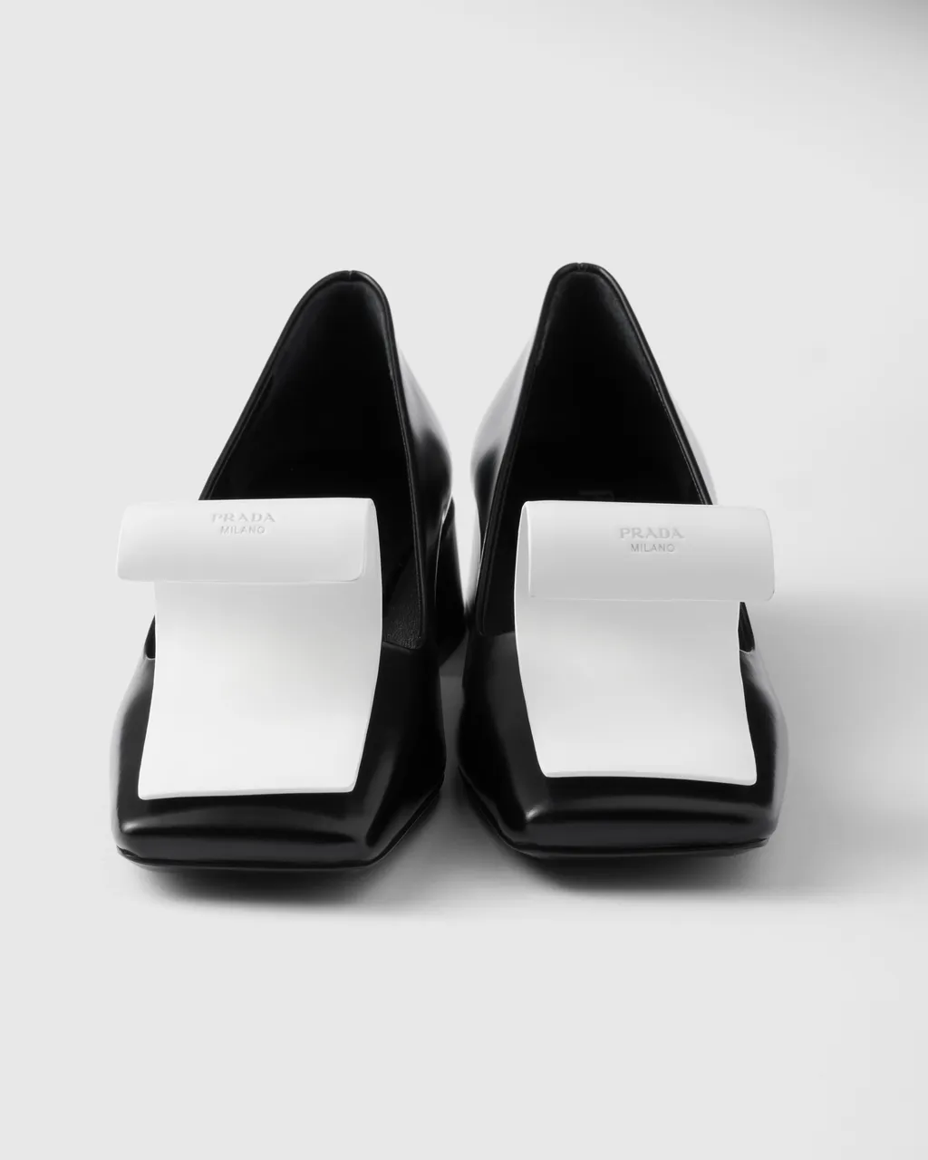 Two-Tone Brushed Leather Pumps