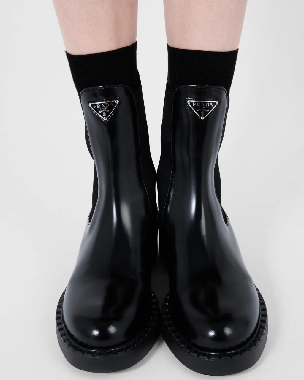 Brushed Leather Chelsea Boots