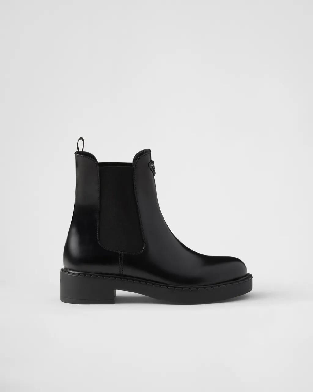 Brushed Leather Chelsea Booties