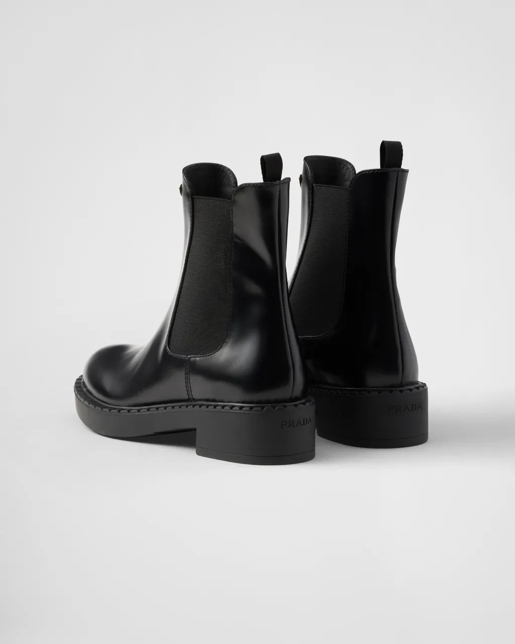 Brushed Leather Chelsea Booties
