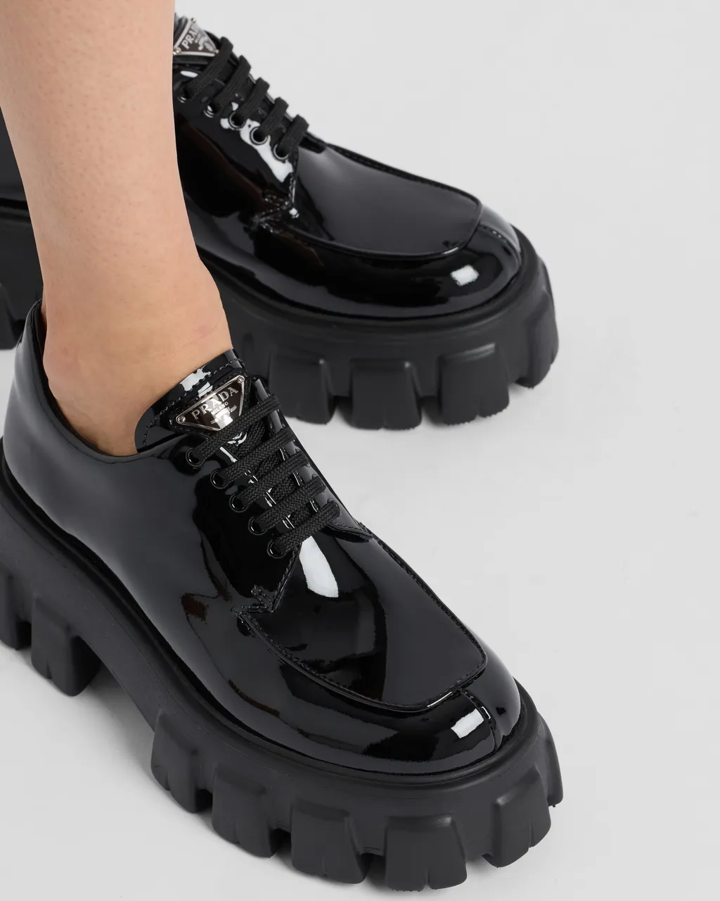Monolith Patent Leather Lace-Up Shoes