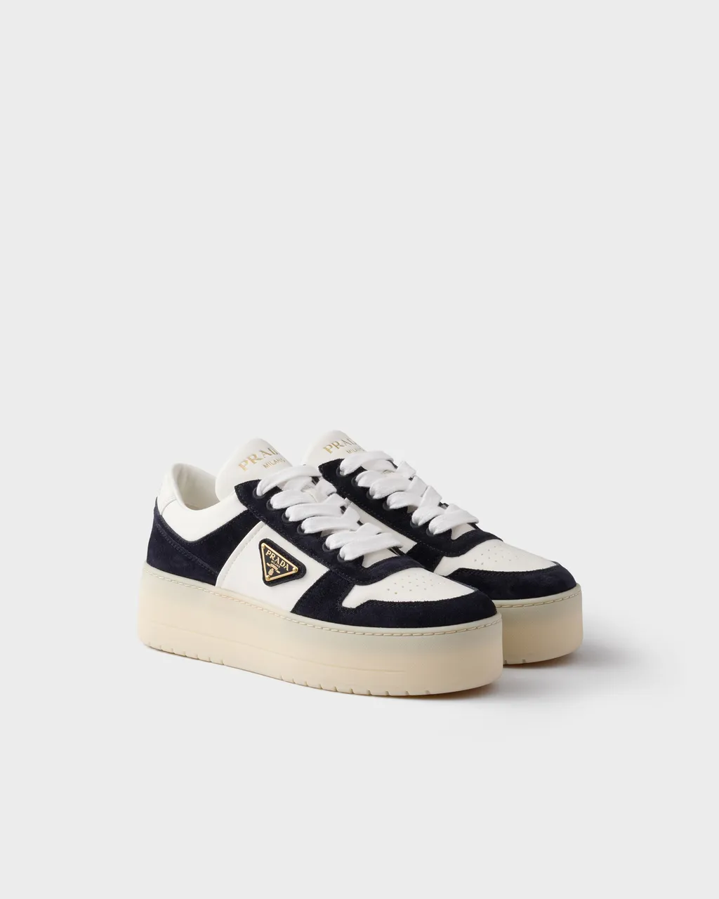Downtown Bold Nappa Leather And Suede Sneakers