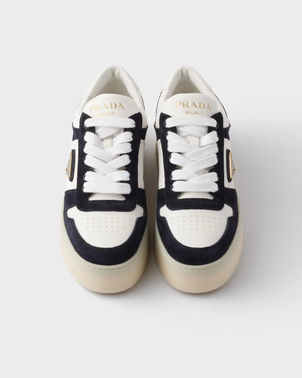 Downtown Bold Nappa Leather And Suede Sneakers