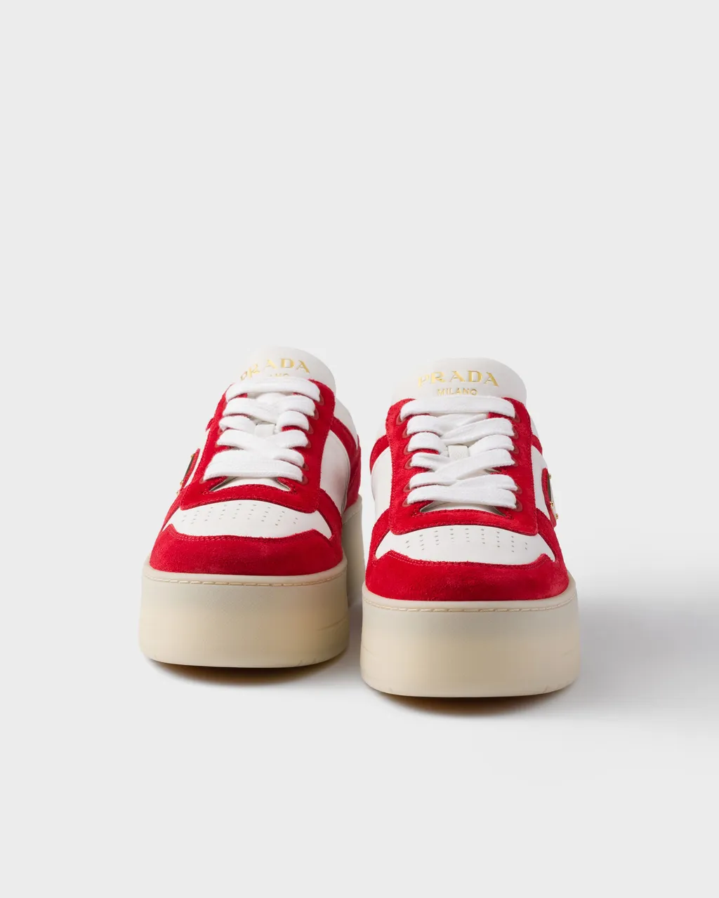 Downtown Bold Nappa Leather And Suede Sneakers