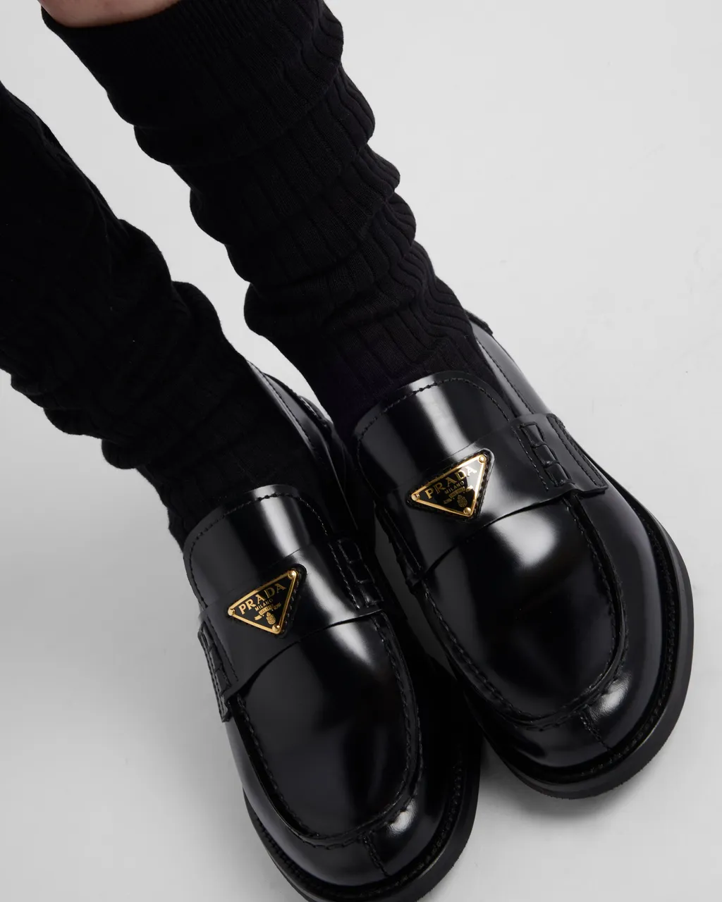 Brushed Leather Loafers