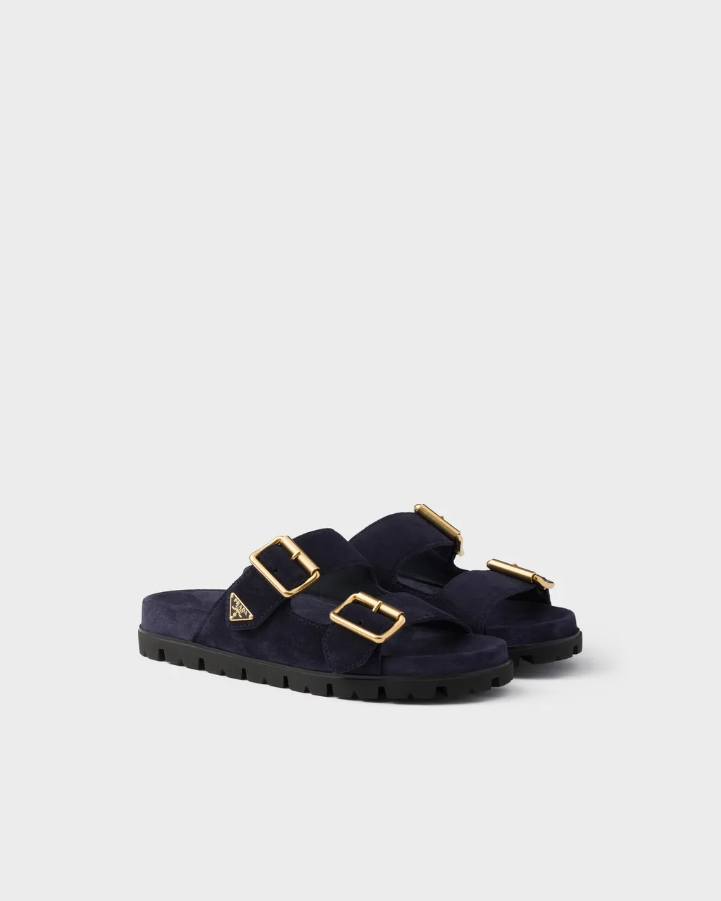 Suede Strap Slides