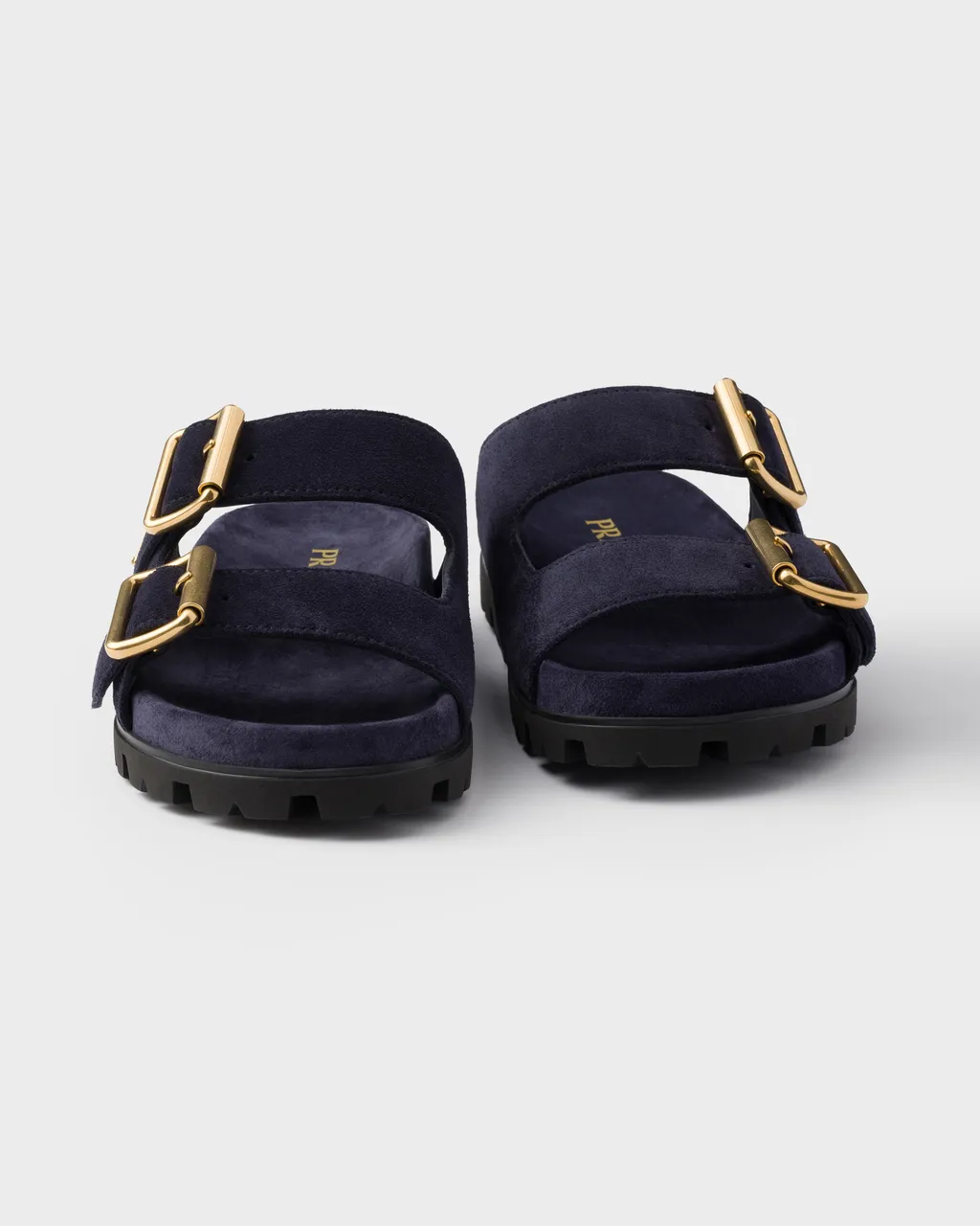 Suede Strap Slides