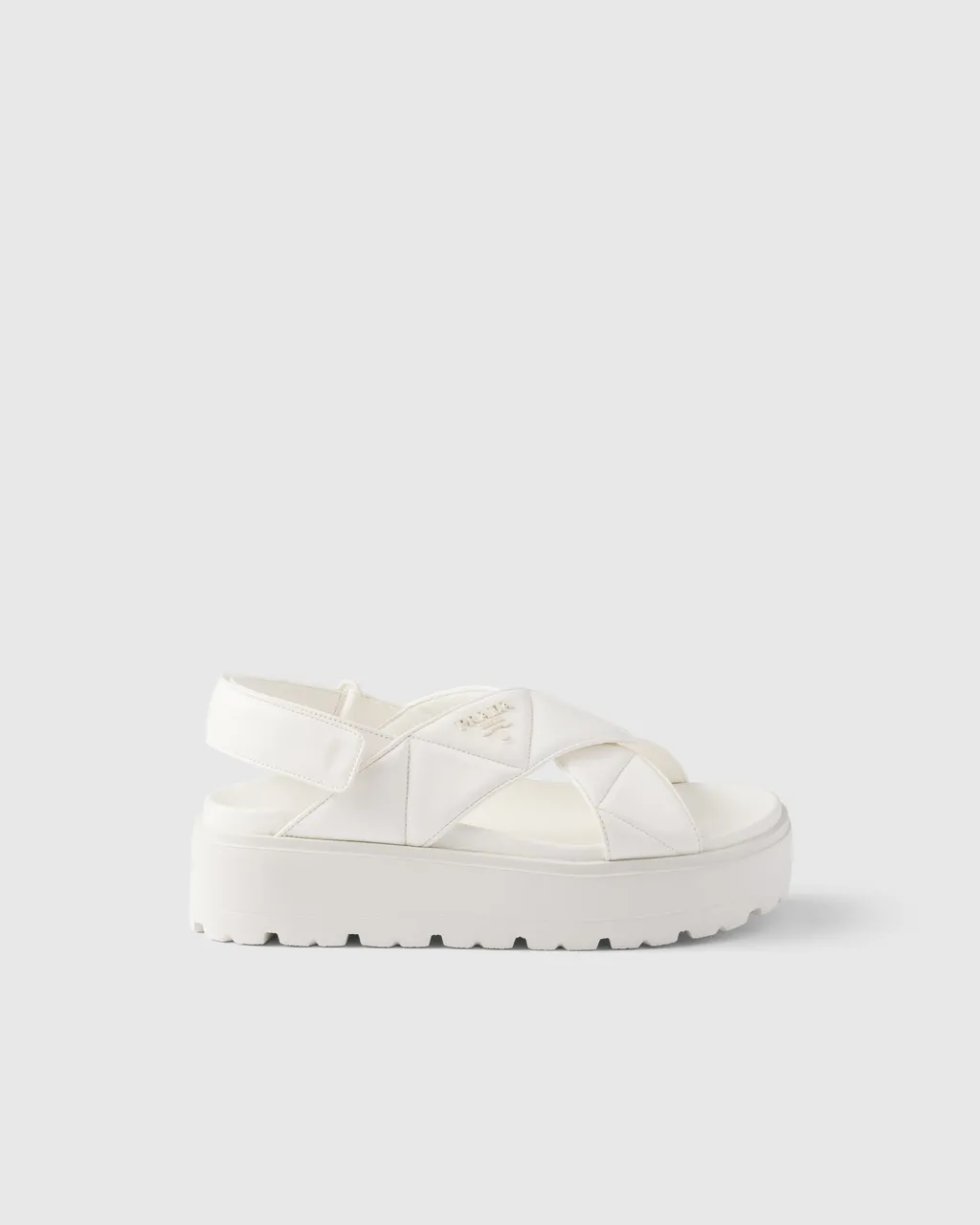 Nappa Leather Crisscross Flatform Sandals