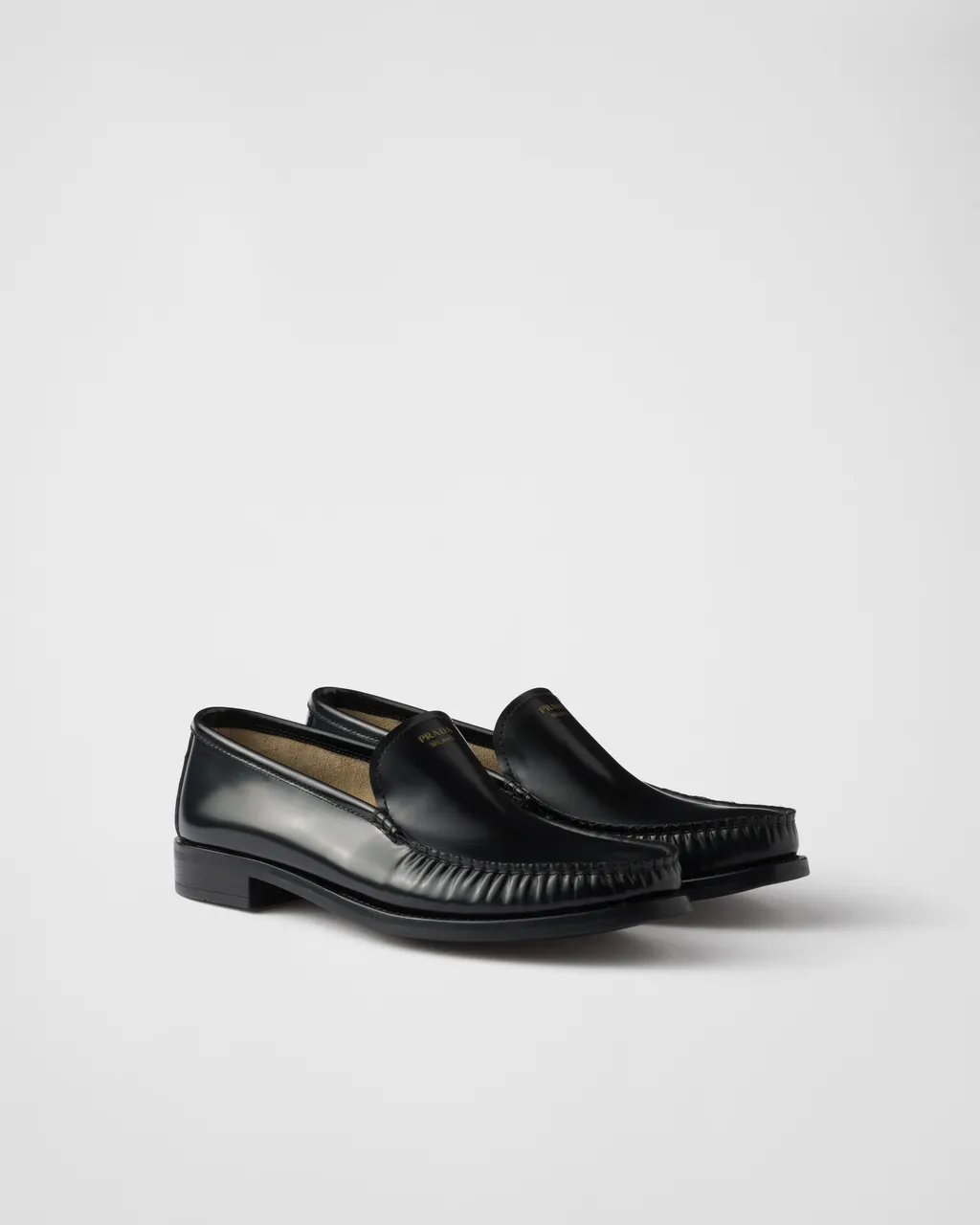 Brushed Leather Loafers