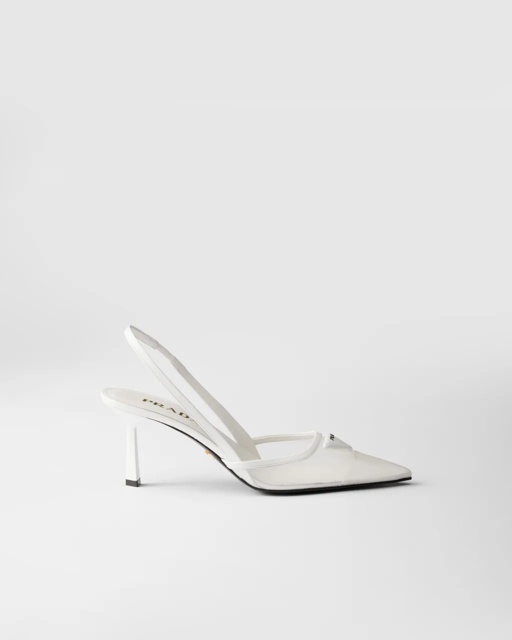 Mesh Fabric Slingback Pumps