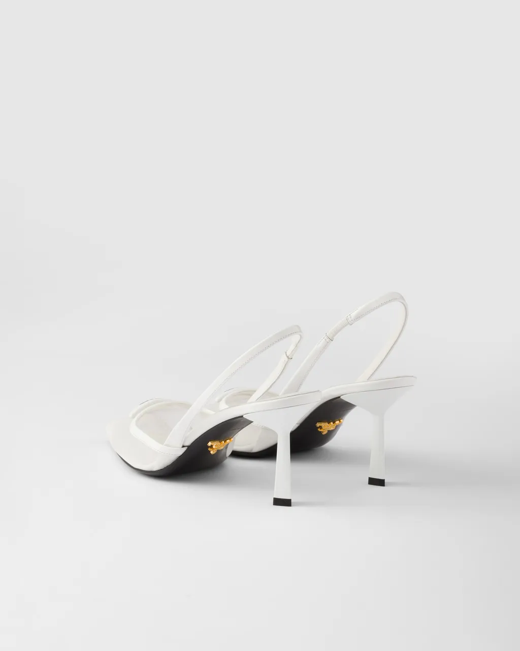 Mesh Fabric Slingback Pumps