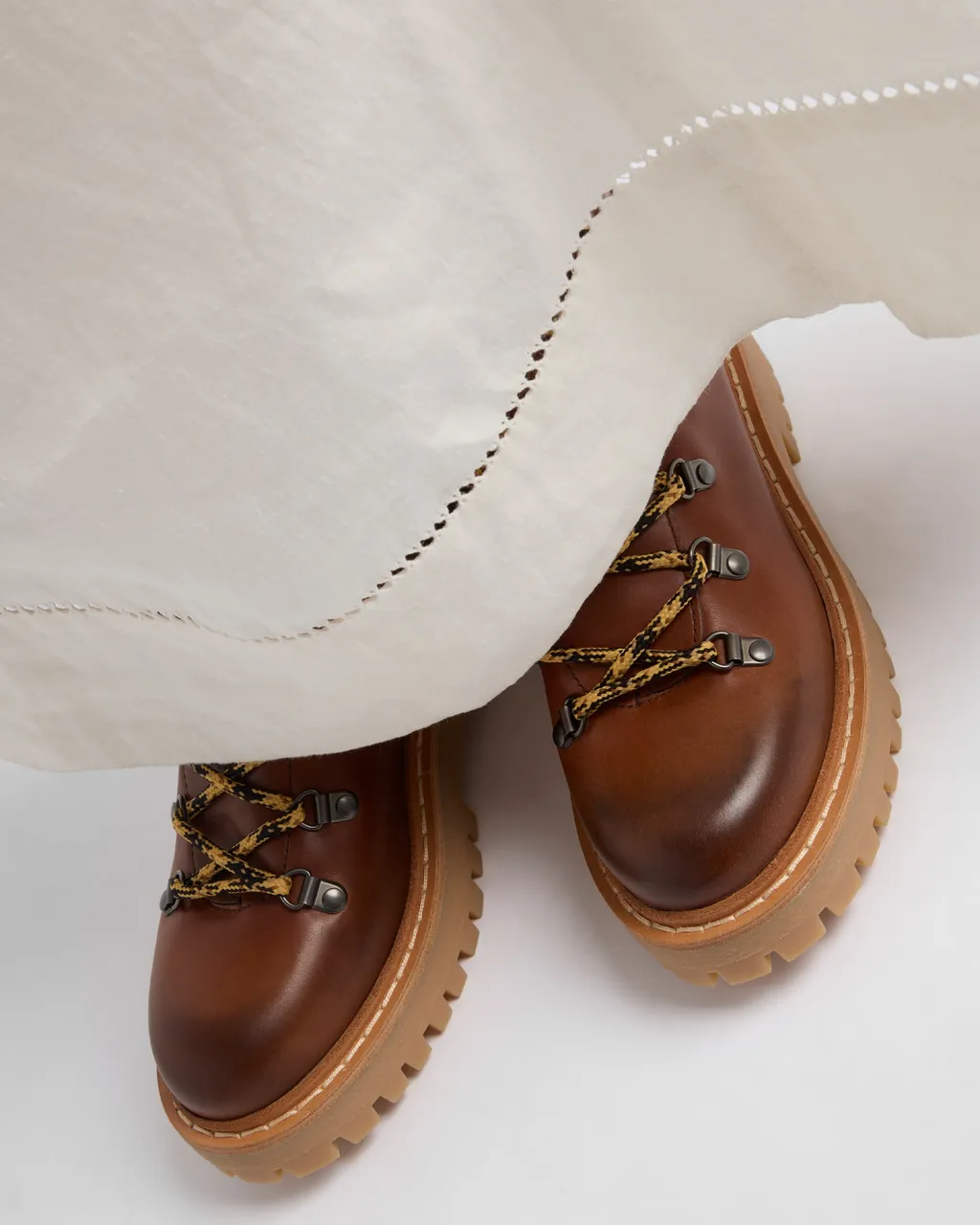 Leather Laced Booties