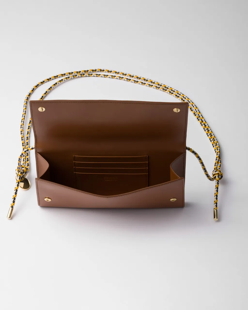 Wallet With Leather Shoulder Strap