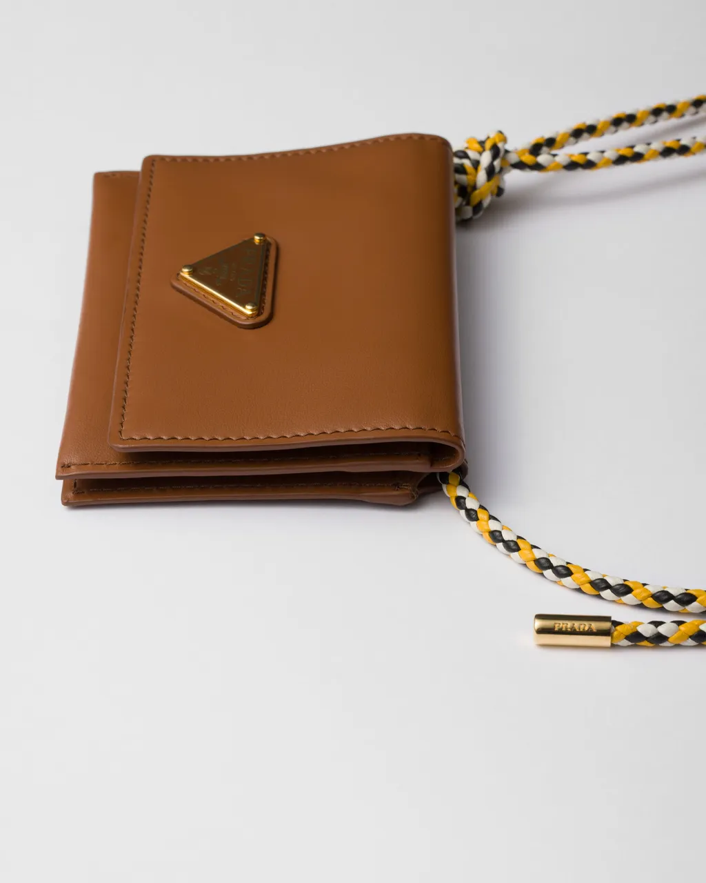 Card Holder With Leather Shoulder Strap