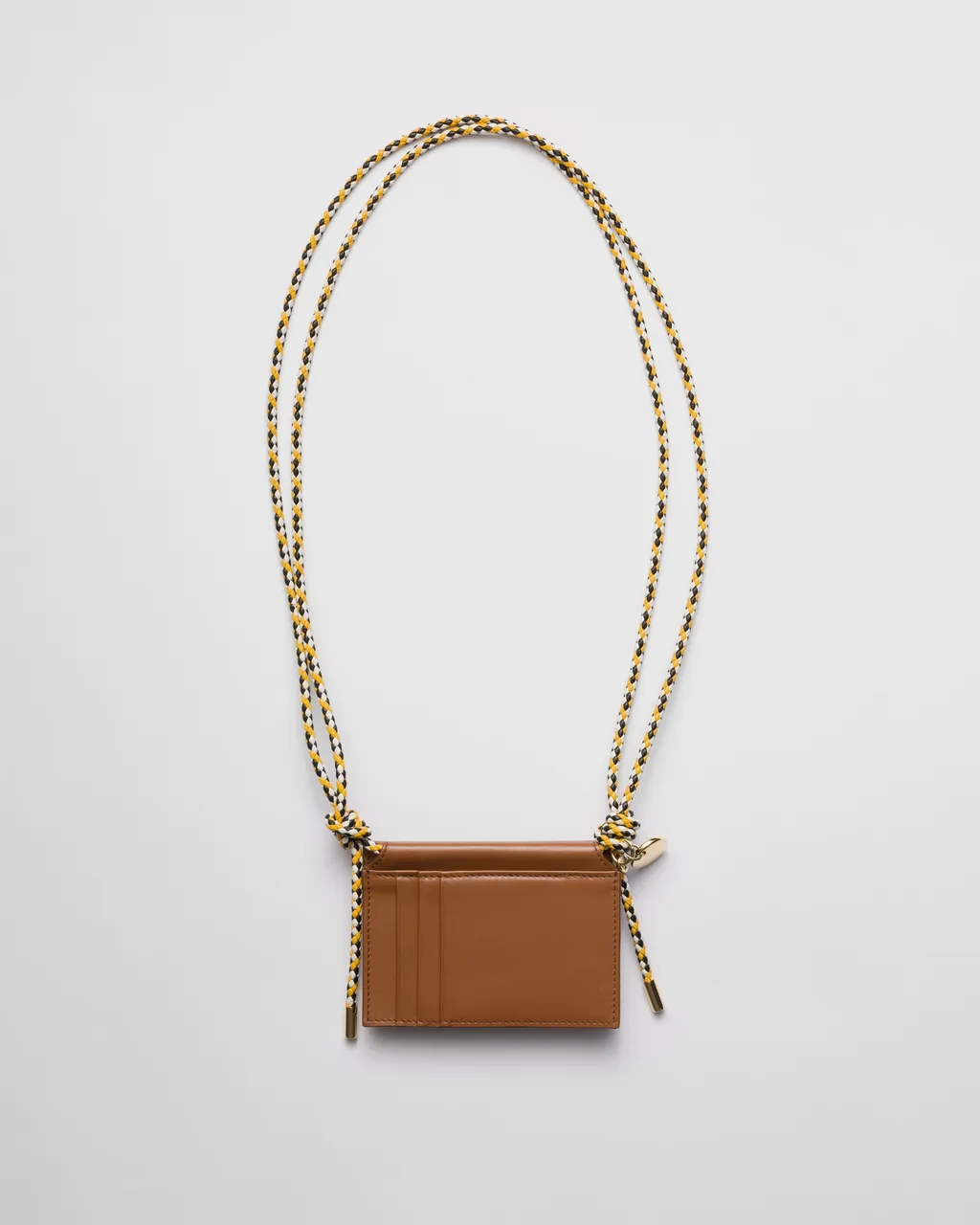 Card Holder With Leather Shoulder Strap